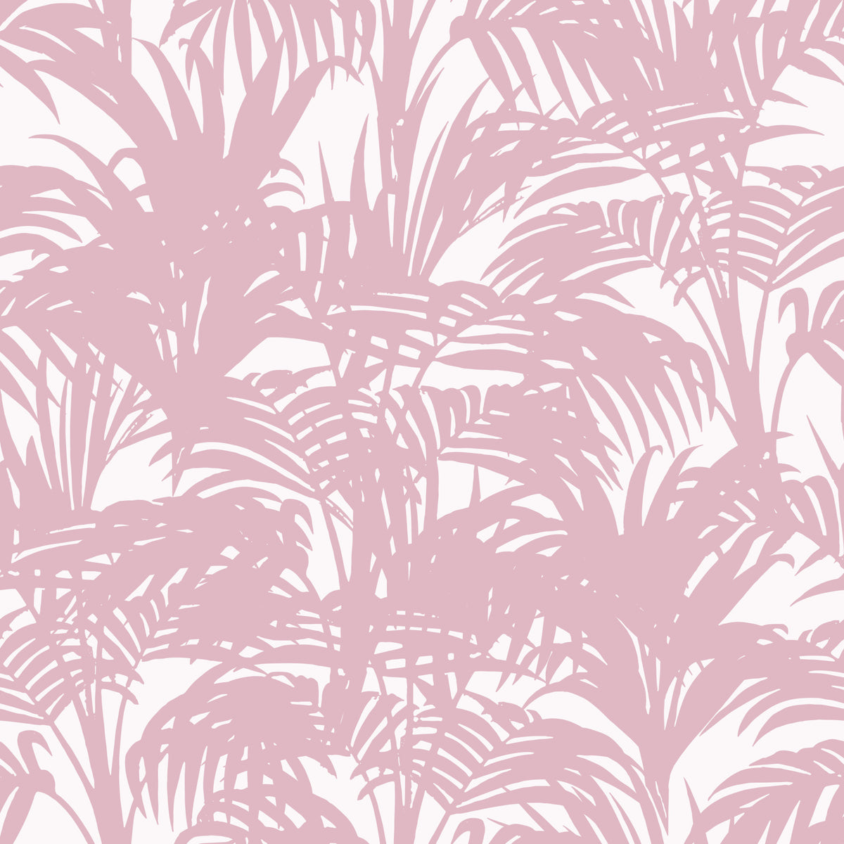 Papier peint silhouette de feuilles de palmier rose poudré in your room — zoomed