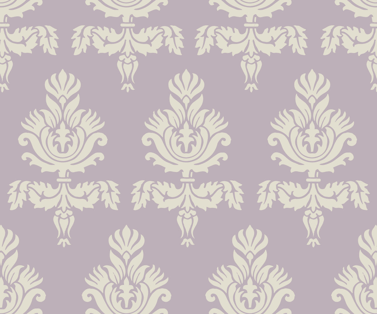 Tapeta z motywem liliowego damasku Heritage in your room — zoomed