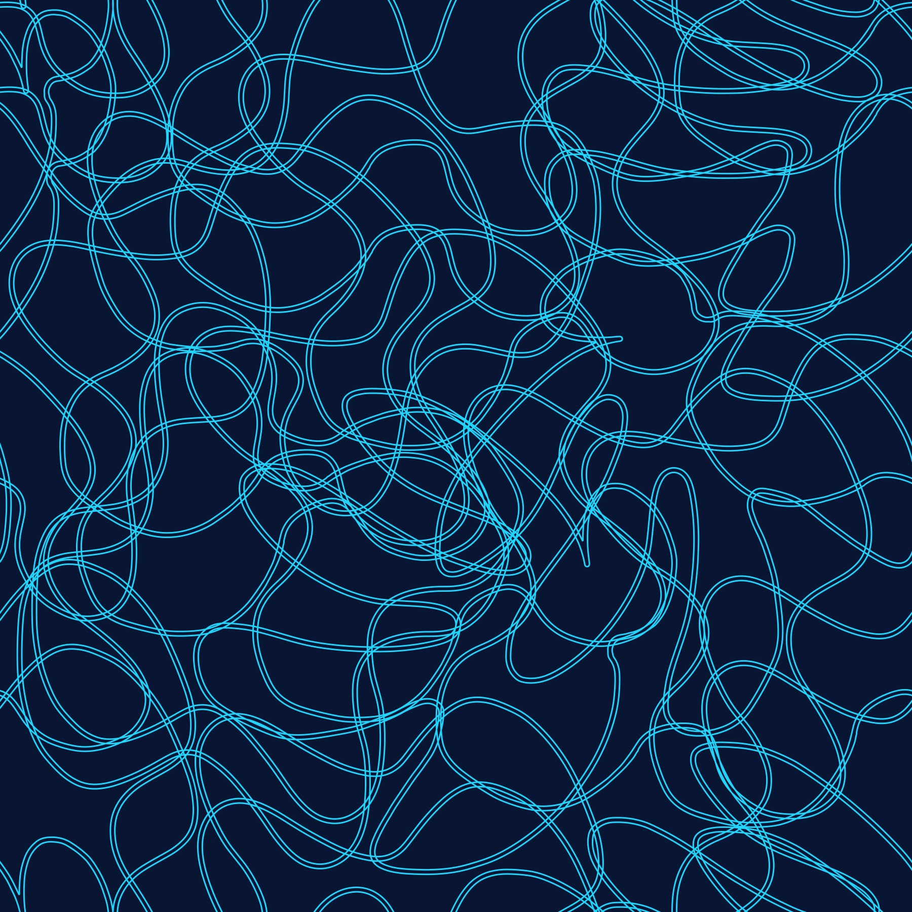 Marineblaues Fluid-Scribble-Kunsttapetenmuster
