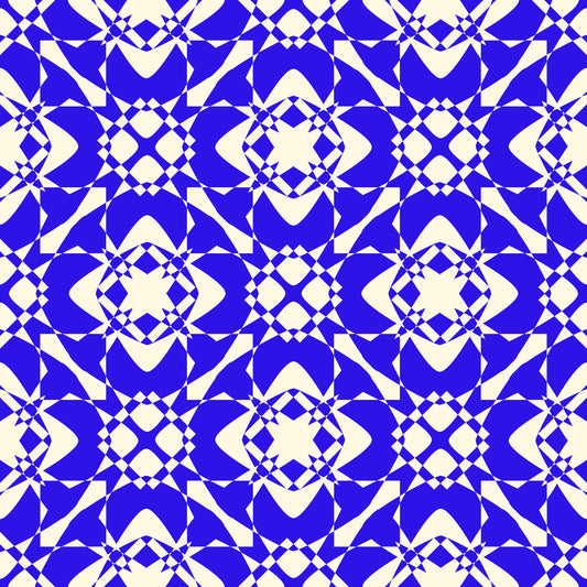 Tapet geometric cu model interconectat, albastru cobalt