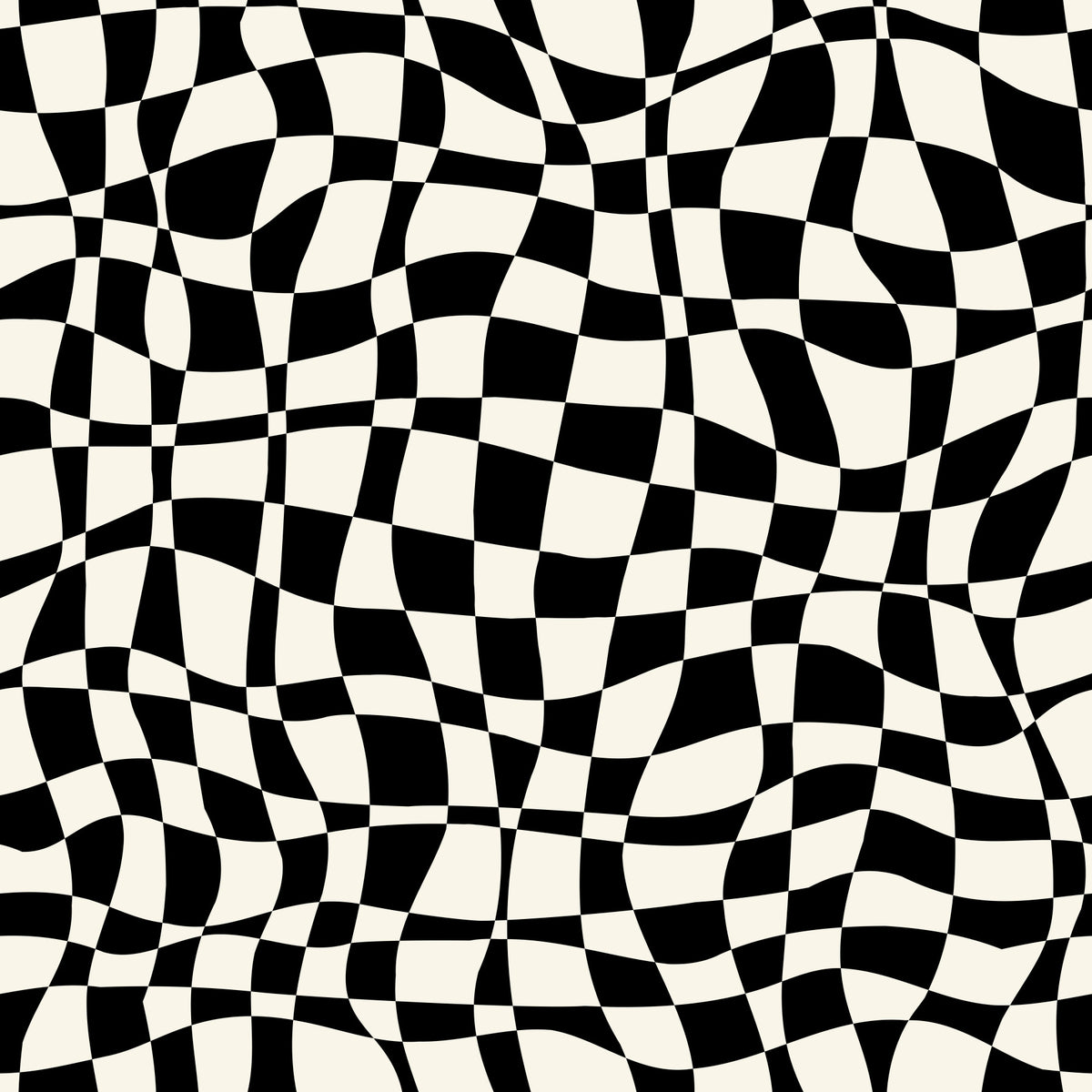 Falista monochromatyczna tapeta w szachownicę in your room