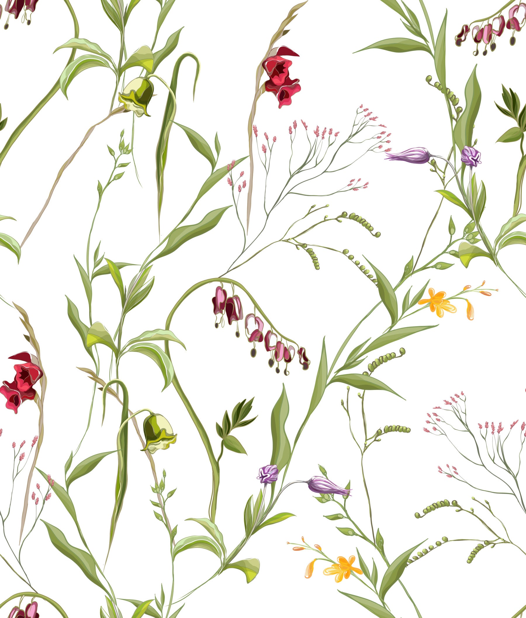 Botanische Tapete „Wildblumenwiese“