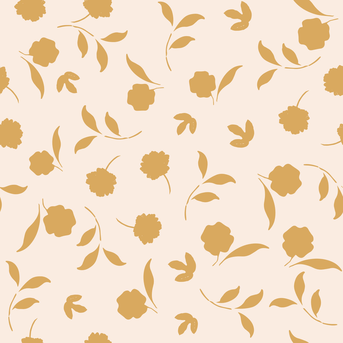 Minimalistische Tapete mit goldenen Blütenzweigen in your room