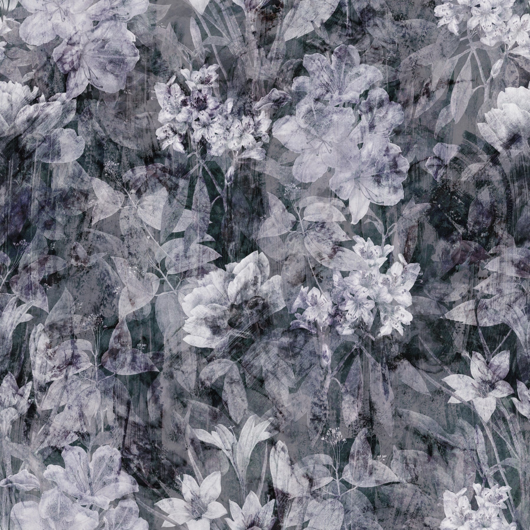 Midnight Flora Grunge-tapet