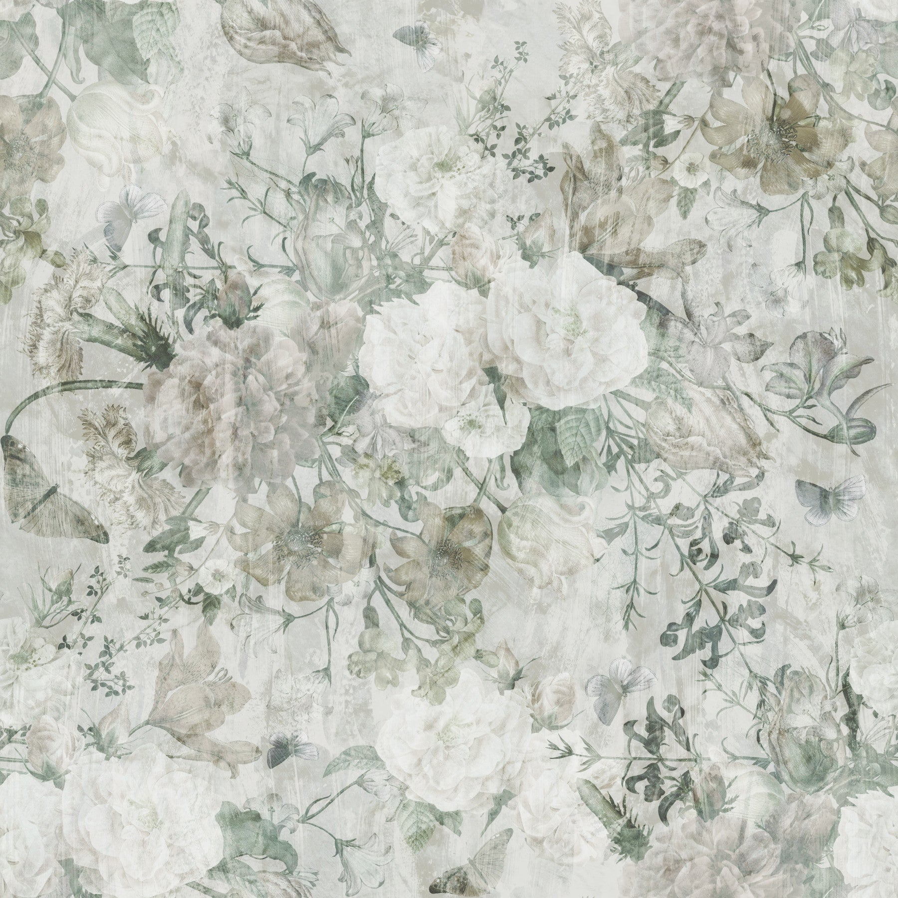 Misty Botanical Meadow Wallpaper⁠