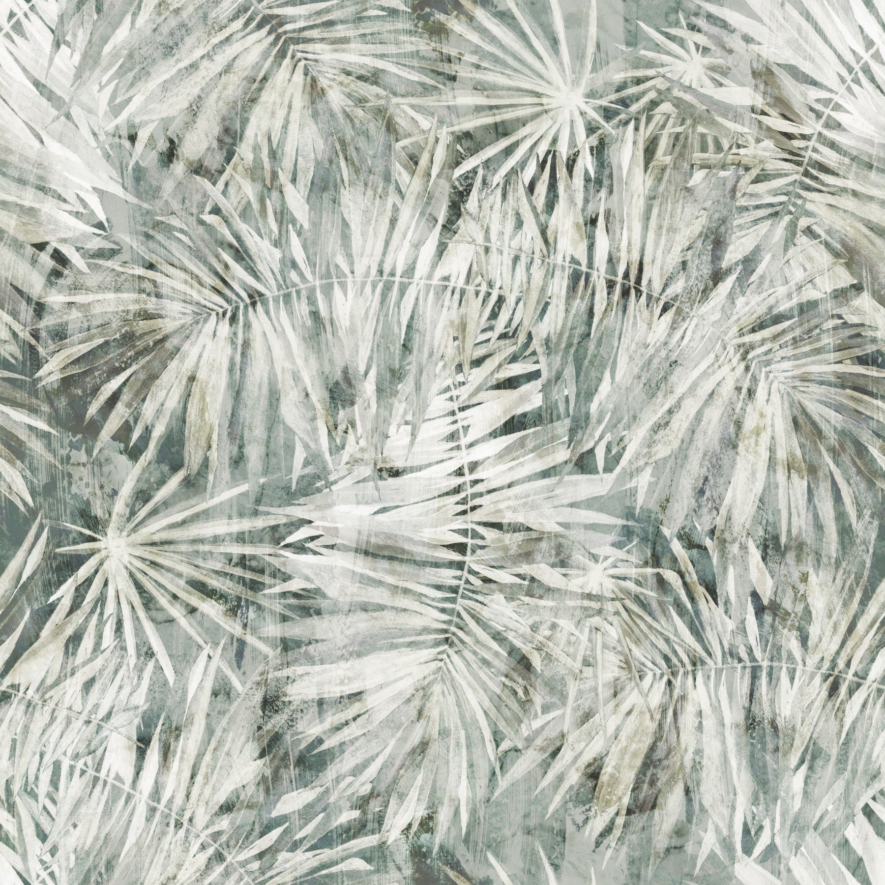 Botanische Kunsttapete „Nebliger Farn“