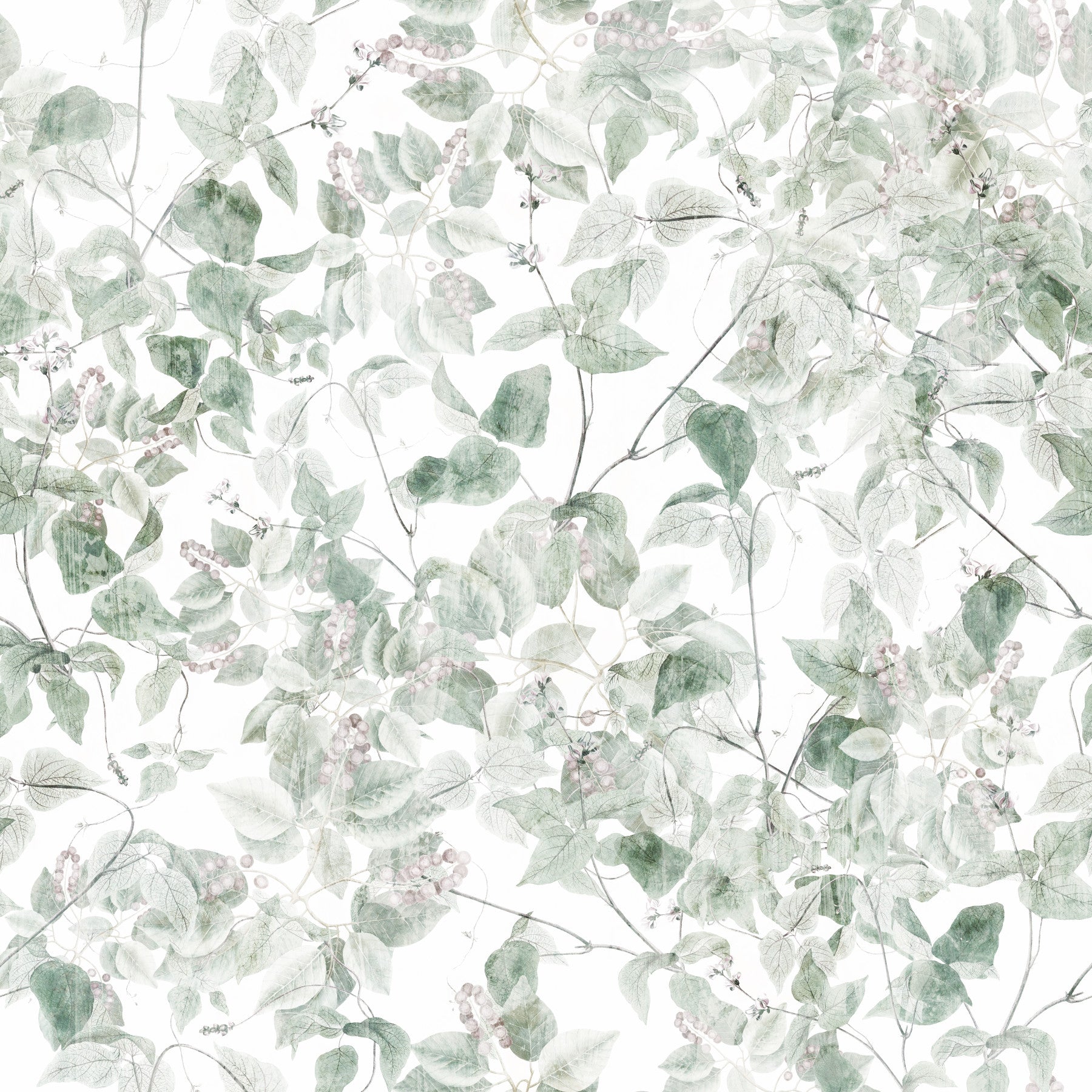 Verdant Foliage Botanical Sketch Wallpaper⁠