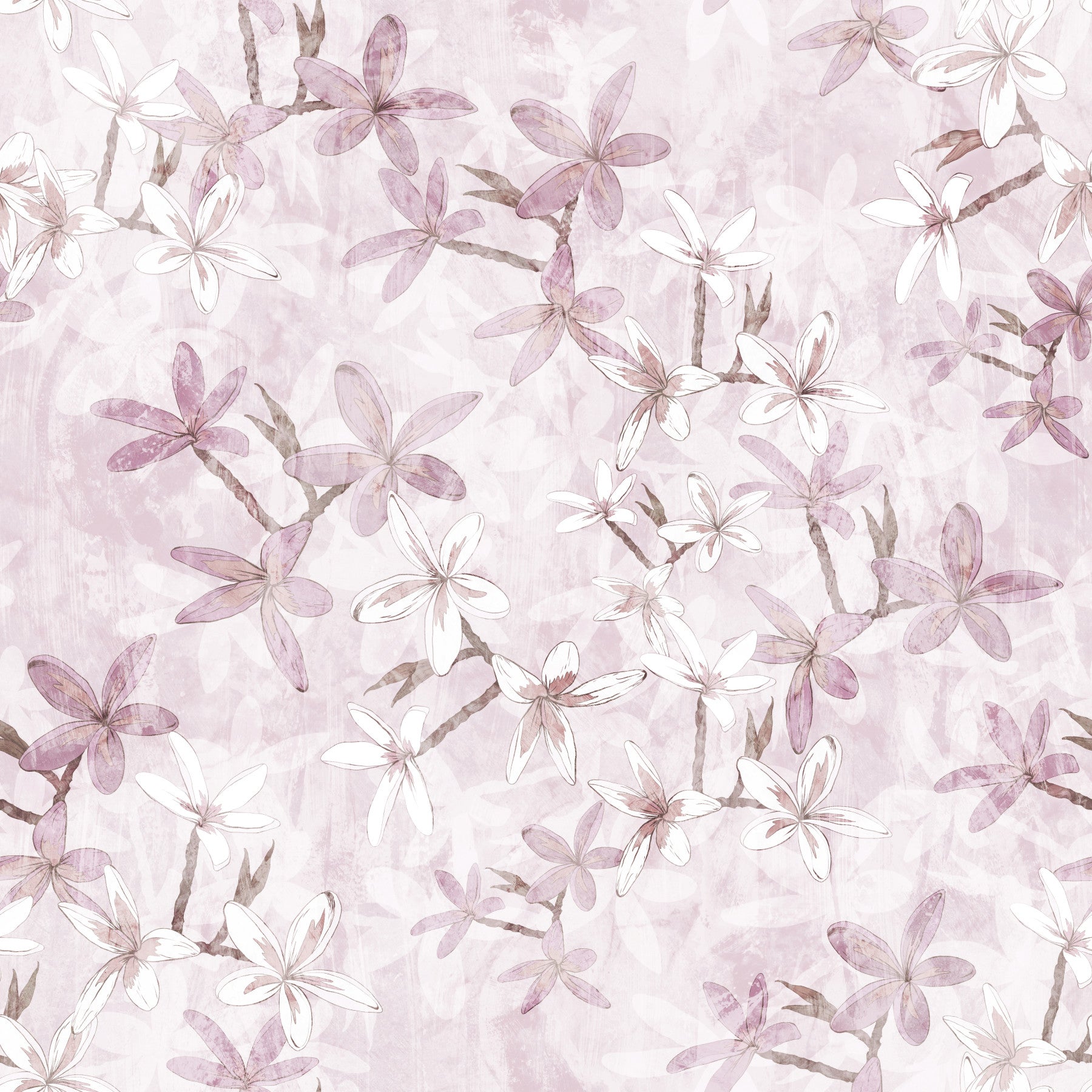 Papier peint « Pétales flottants rose poudré »