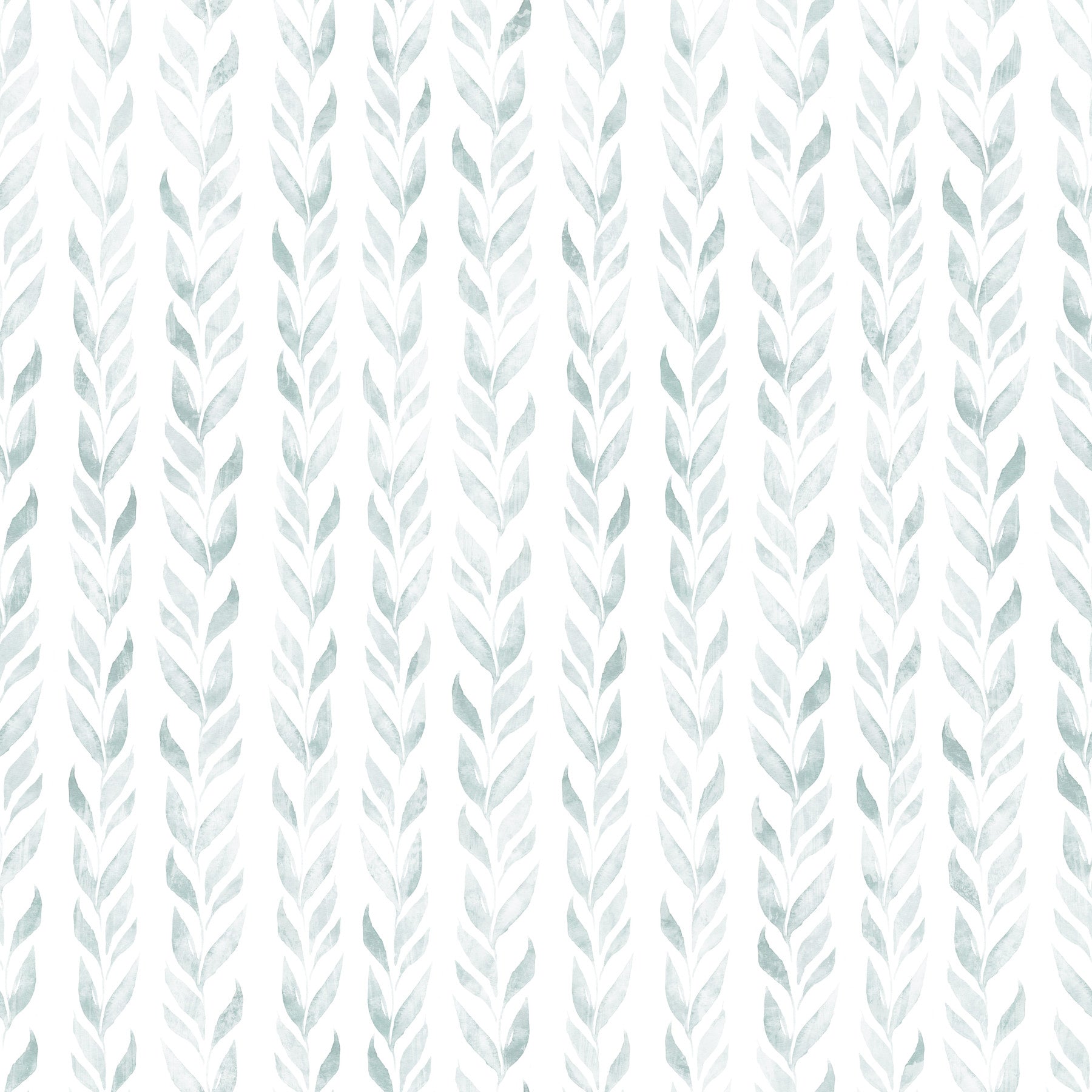 Soft Watercolor Vertical Leaf Vine Pattern Wallpaper⁠