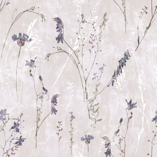 Papier peint de fleurs sauvages pressées éthérées