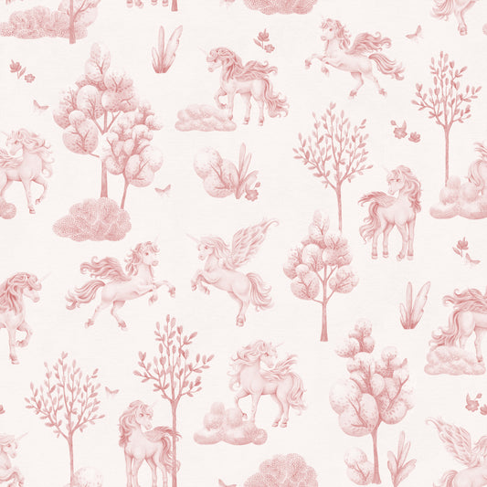 Betoverde blush-eenhoornweidebehangpaneel
