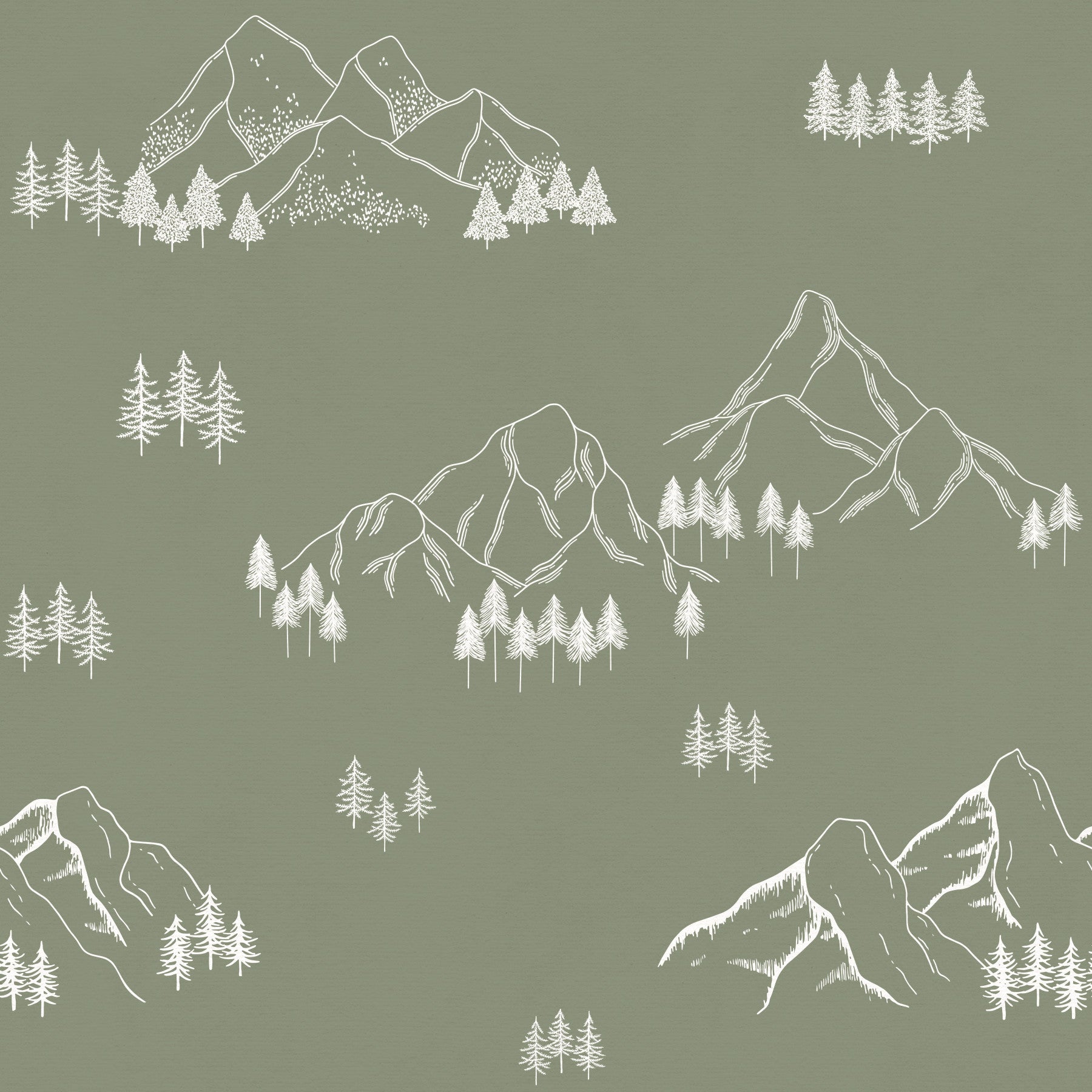 Minimalistisch behang met Alpenpieken