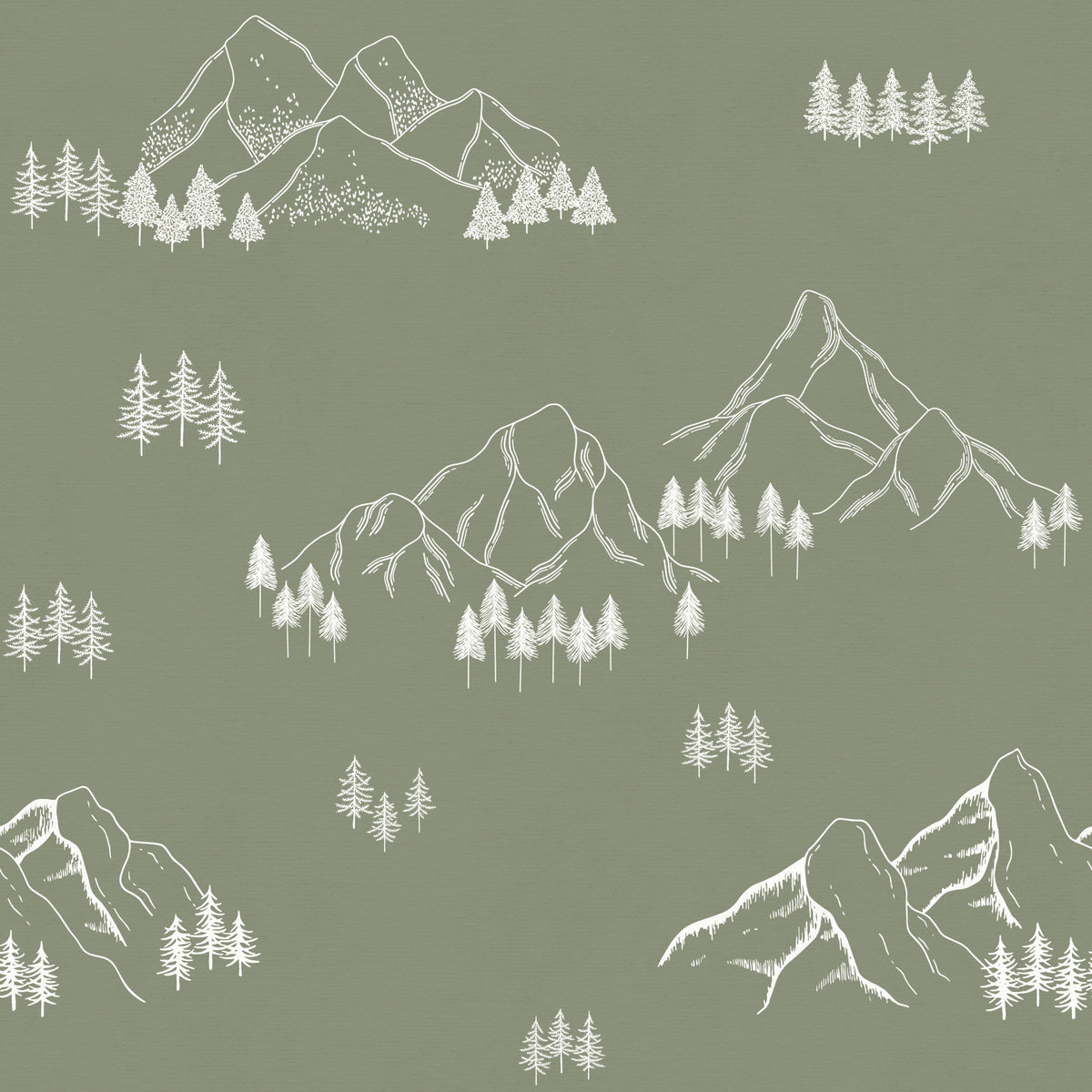 Minimalistisch behang met Alpenpieken in your room — zoomed