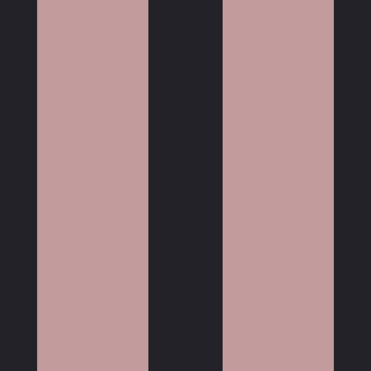 Charcoal and Dusky Pink Stripes Wallpaper⁠ in your room