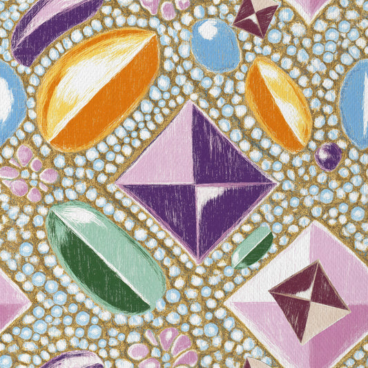 Tapete „Royal Gemstones Pink Pastel“