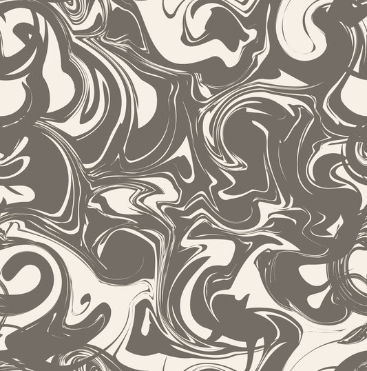 Papier peint monochrome à motif de marbre liquide tourbillonnant