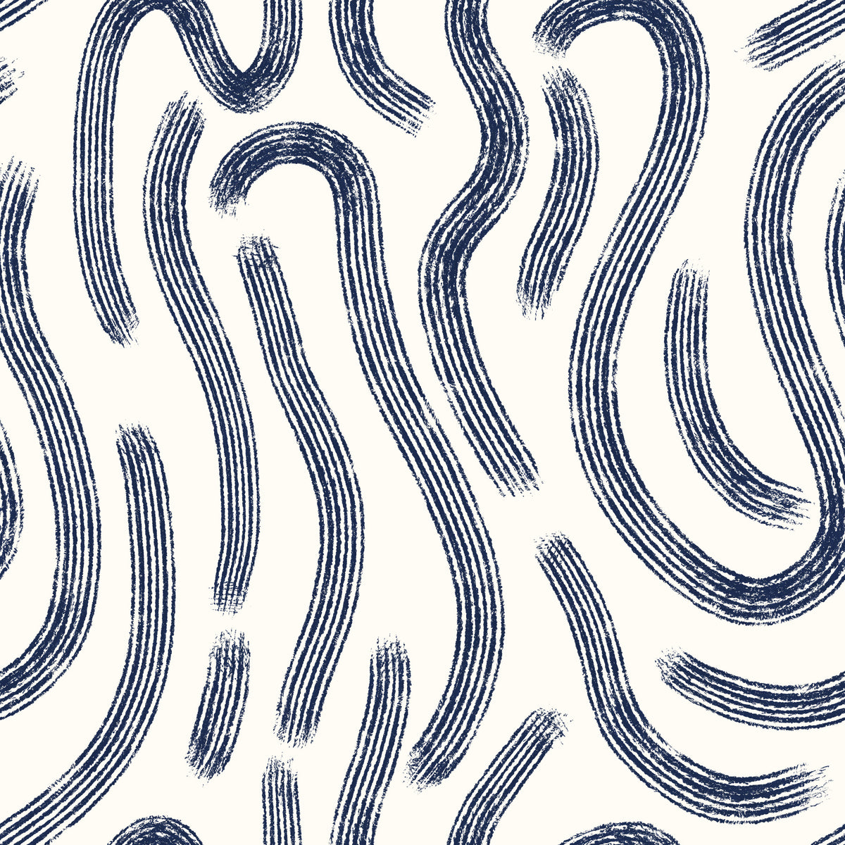 Tapet cu linii fluide indigo in your room — zoomed