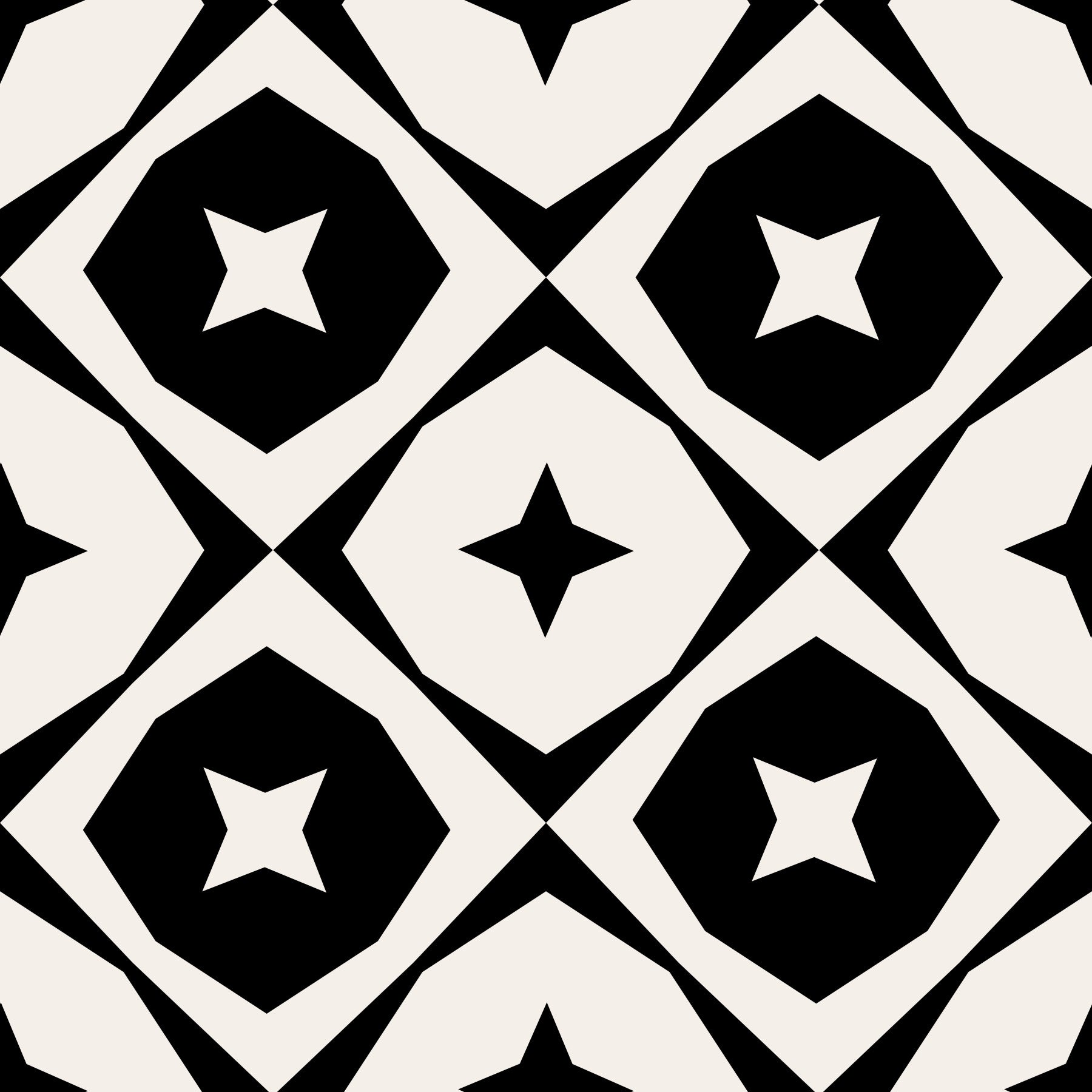 Monochromes Sternengitter-Tapetenmuster