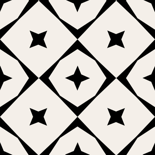 Monochroom geometrisch sterrengridbehang⁠