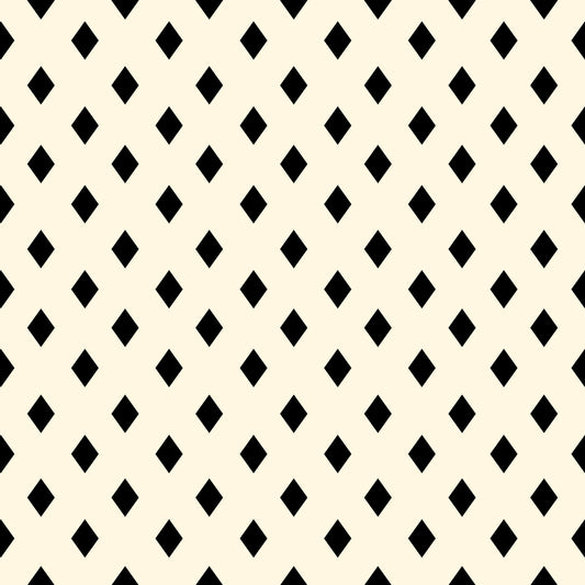 Minimalist Black and Cream Diamond Grid Wallpaper⁠