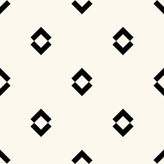 Minimalist Black and White Geometric Diamond Grid Wallpaper⁠