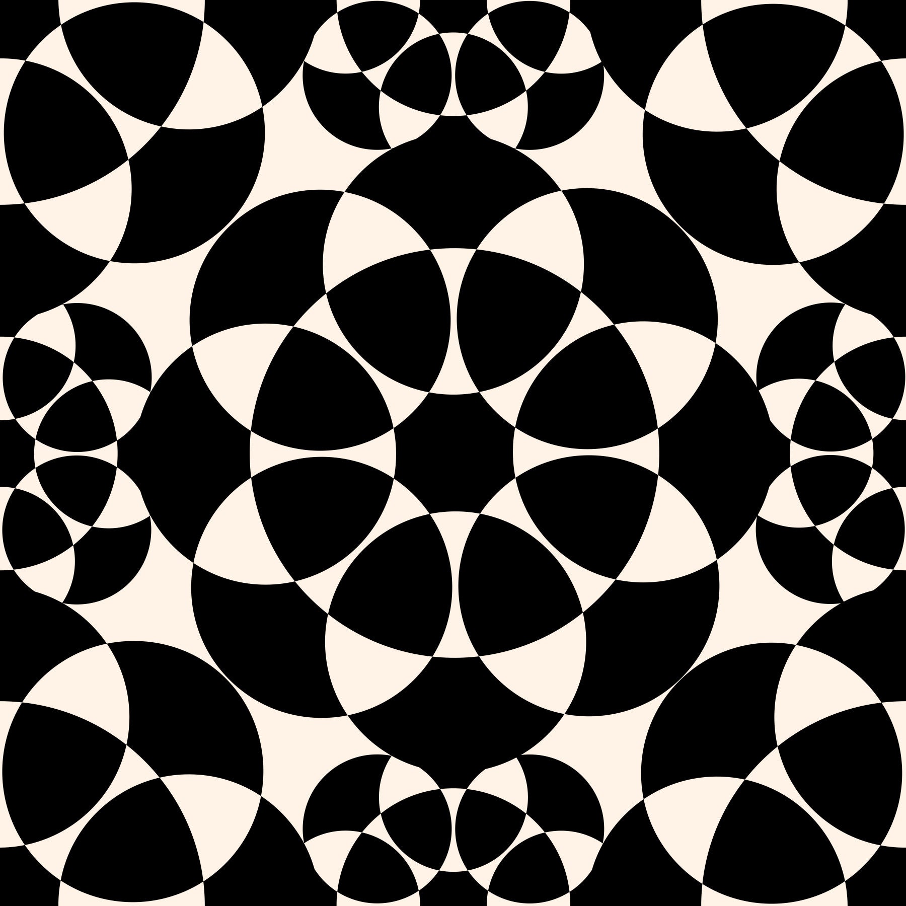 Geometric Monochrome Circle Grid Wallpaper⁠