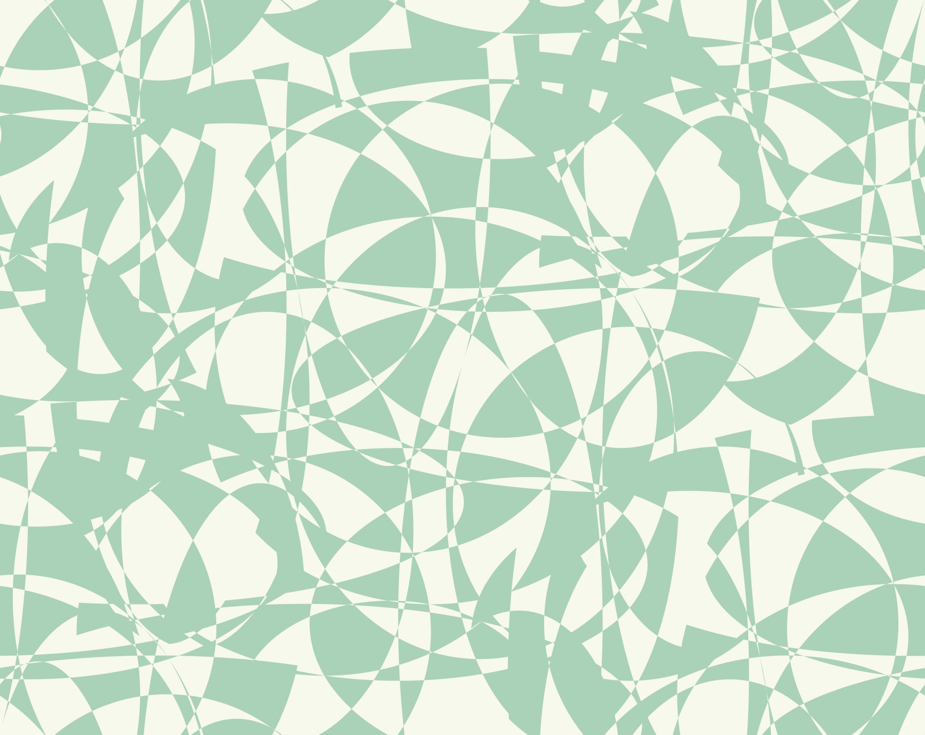 Papier peint abstrait « Arc Flow » vert sauge