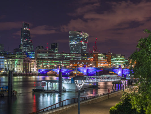 Evening Thames Cityscape Wall Mural