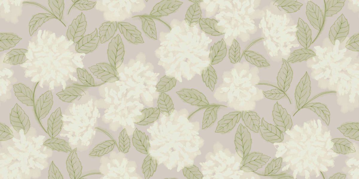 Papier peint à motif de feuilles de jardin minimaliste