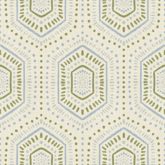 Boho dipinto - Esagoni astratti in stile mudcloth, motivo geometrico tribale, carta da parati francese