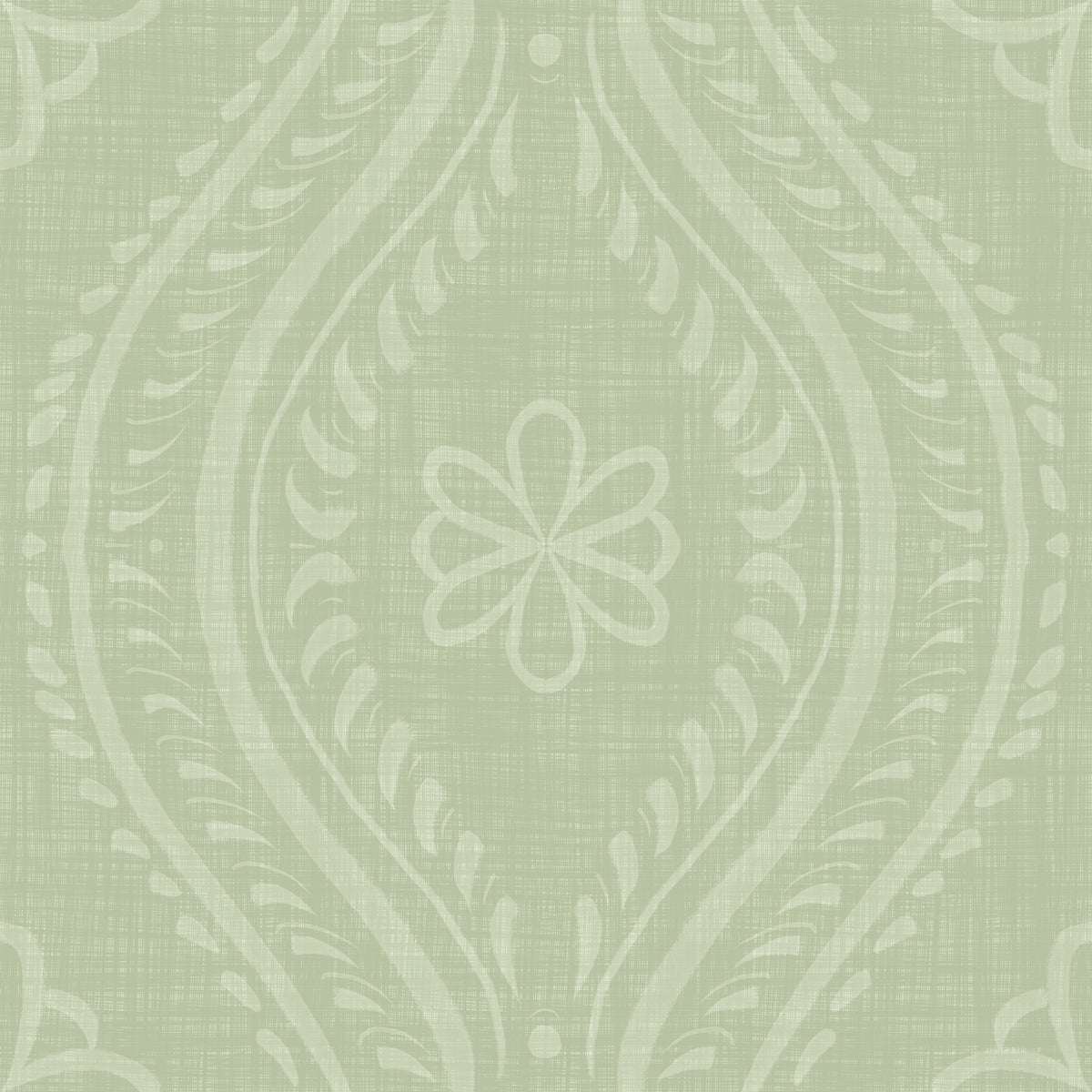 Papier peint à motif ogee damassé délavé – aneth haché in your room — zoomed