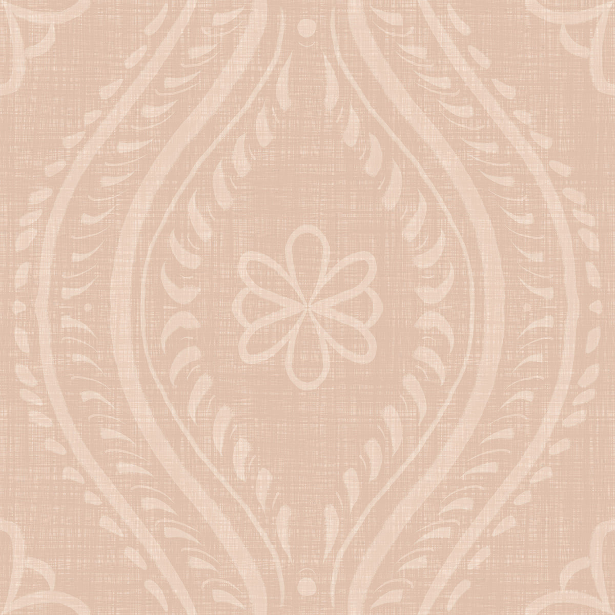Papier peint Faded Ogee Damask – Cinnamon Tea in your room — zoomed