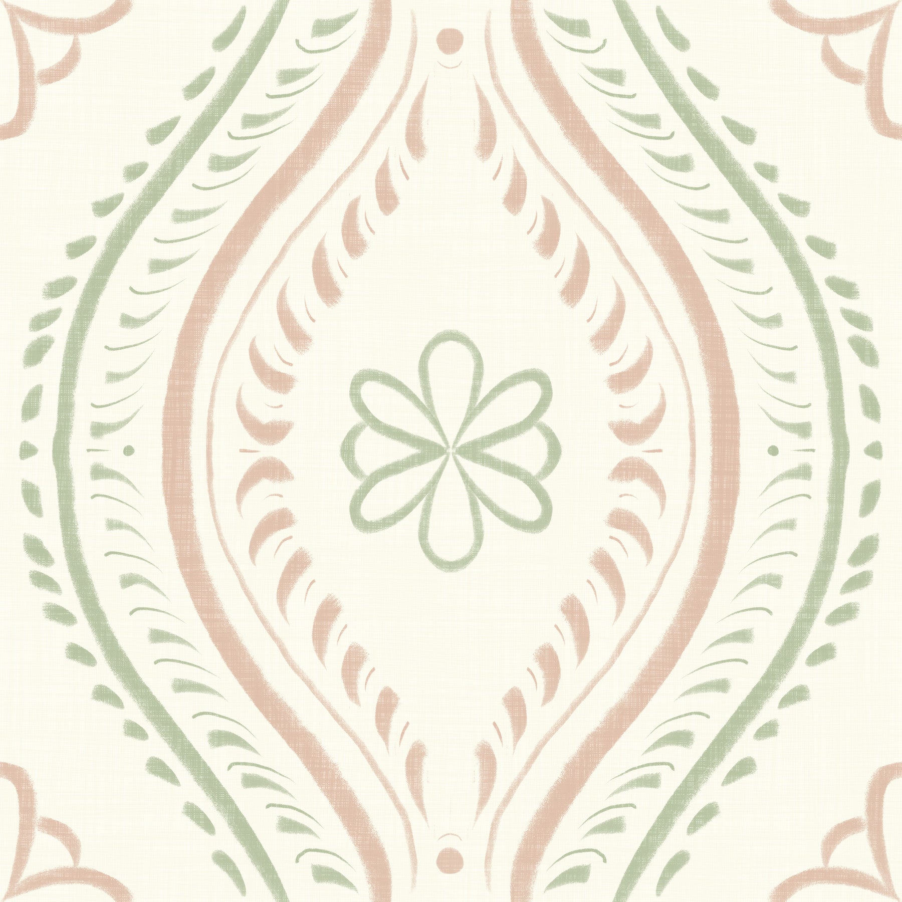 Falmet Ogee-damask – klassisk grandmillennial-tapet