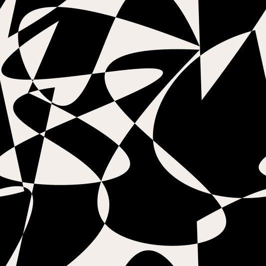 Carta da parati artistica moderna e minimalista con motivi fluidi