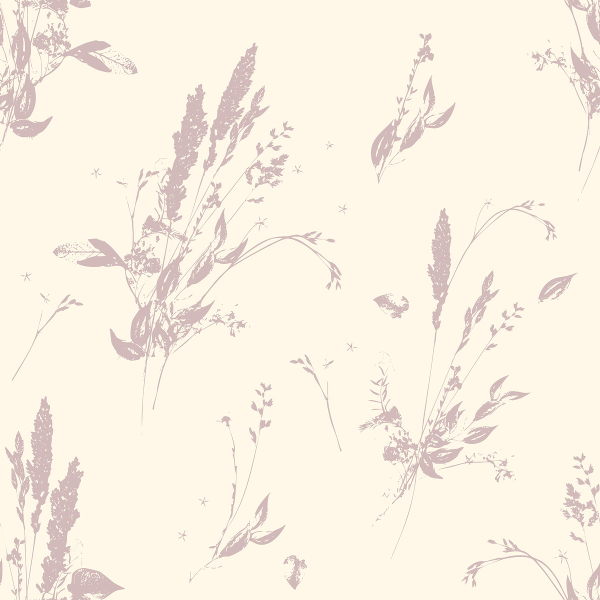 Carta da parati botanica Prato cipria in your room — zoomed