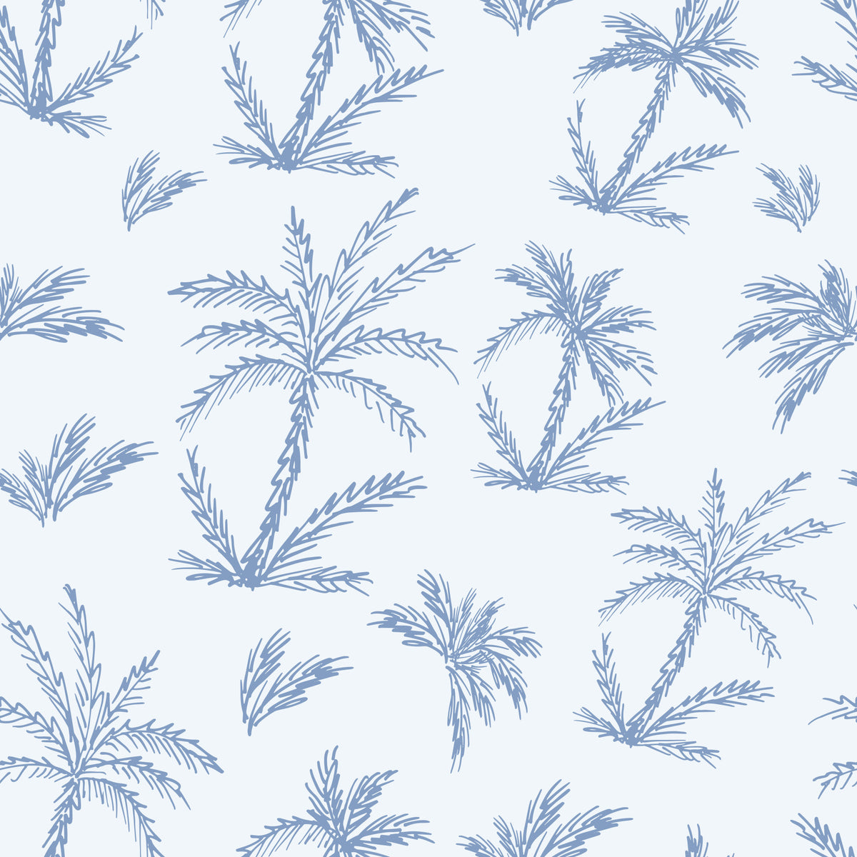 Tapeta „Breezy Blue Palm Orchard”