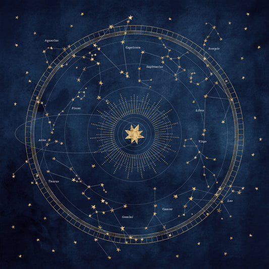 Papier peint panoramique mural Cobalt Astro Wheel