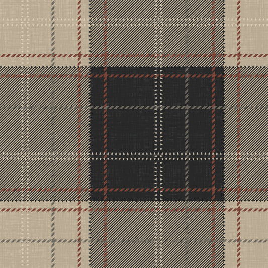 Héritage hivernal – Papier peint à carreaux tartan en damier, blocs audacieux à contraste élevé