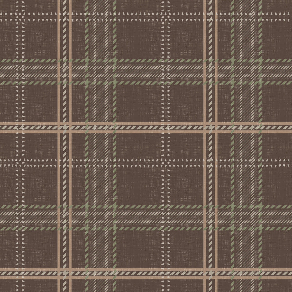 Héritage hivernal – Papier peint à carreaux tartan à motif fenêtre, mélange taupe doux in your room