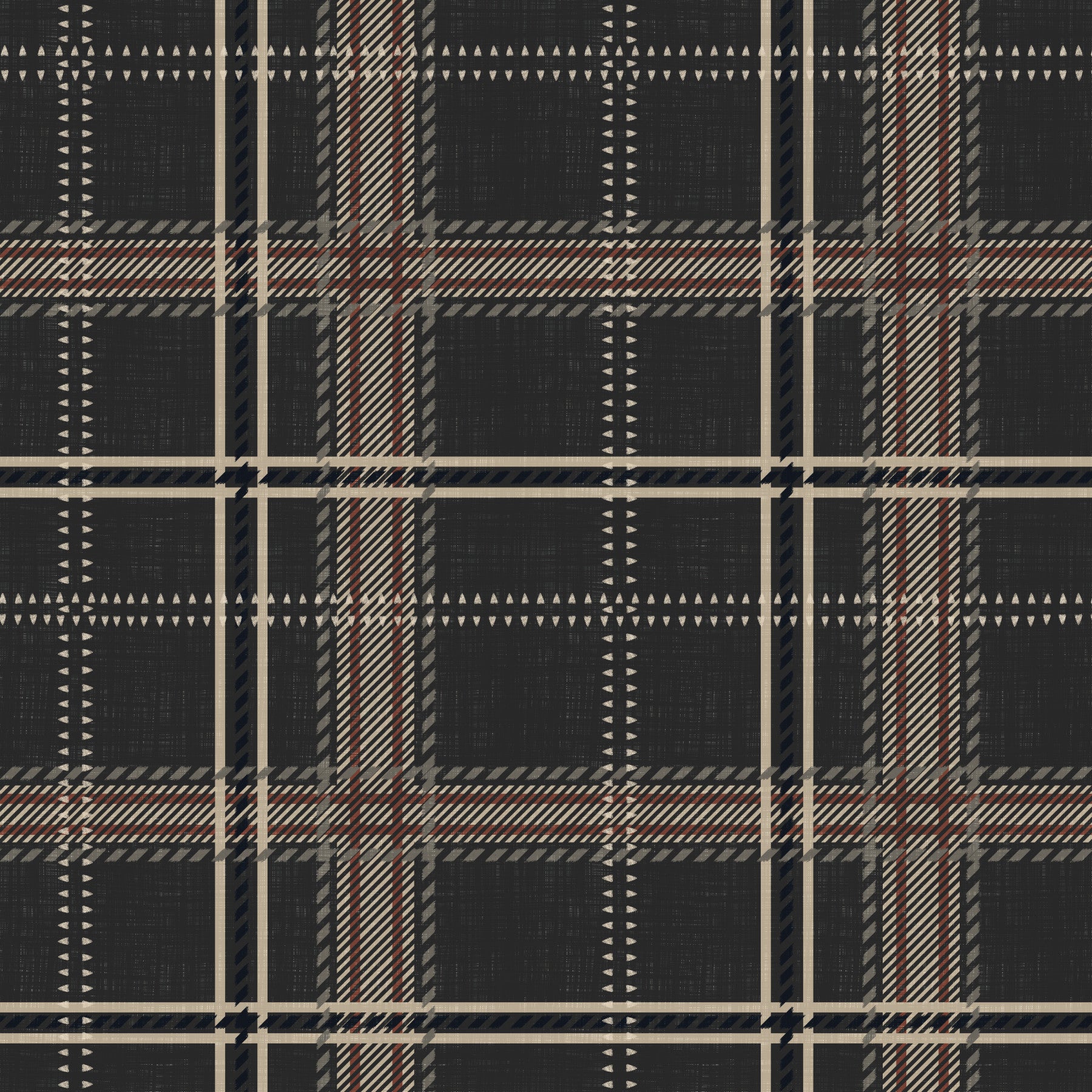 Héritage hivernal – Papier peint à carreaux tartan fenêtre, audacieux et très contrasté
