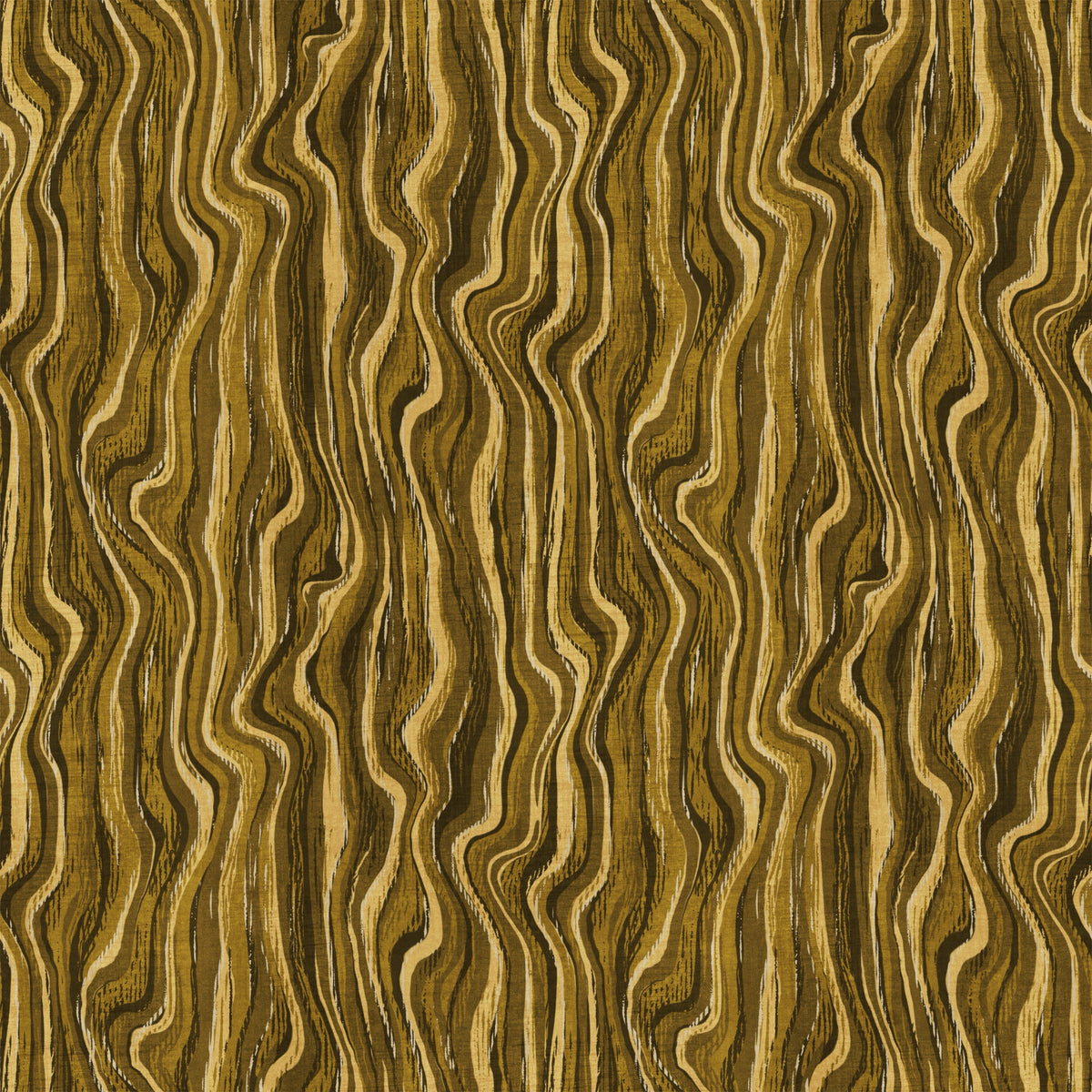 Papier peint abstrait effet vagues de grain de bois ocre