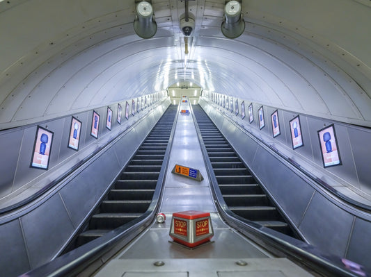 Metallic Transit Geometry Wall Mural