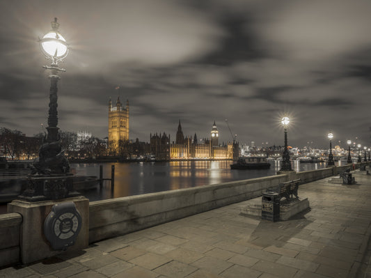 Westminster Evening Riverside Vista-muurposter