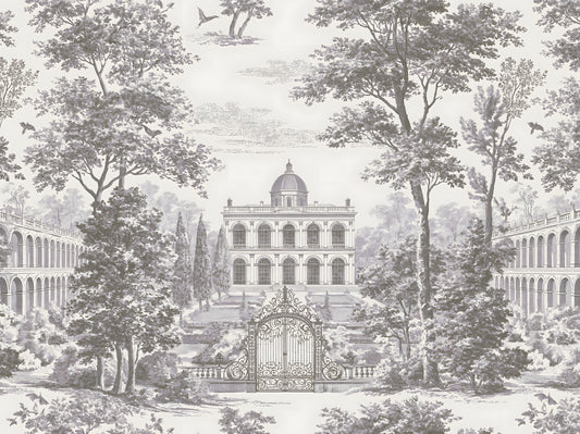 Wandgemälde „Grand Estate Garden Scene“