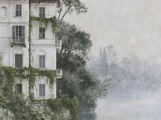 Mural ścienny „Mglisty botaniczny azyl architektoniczny”