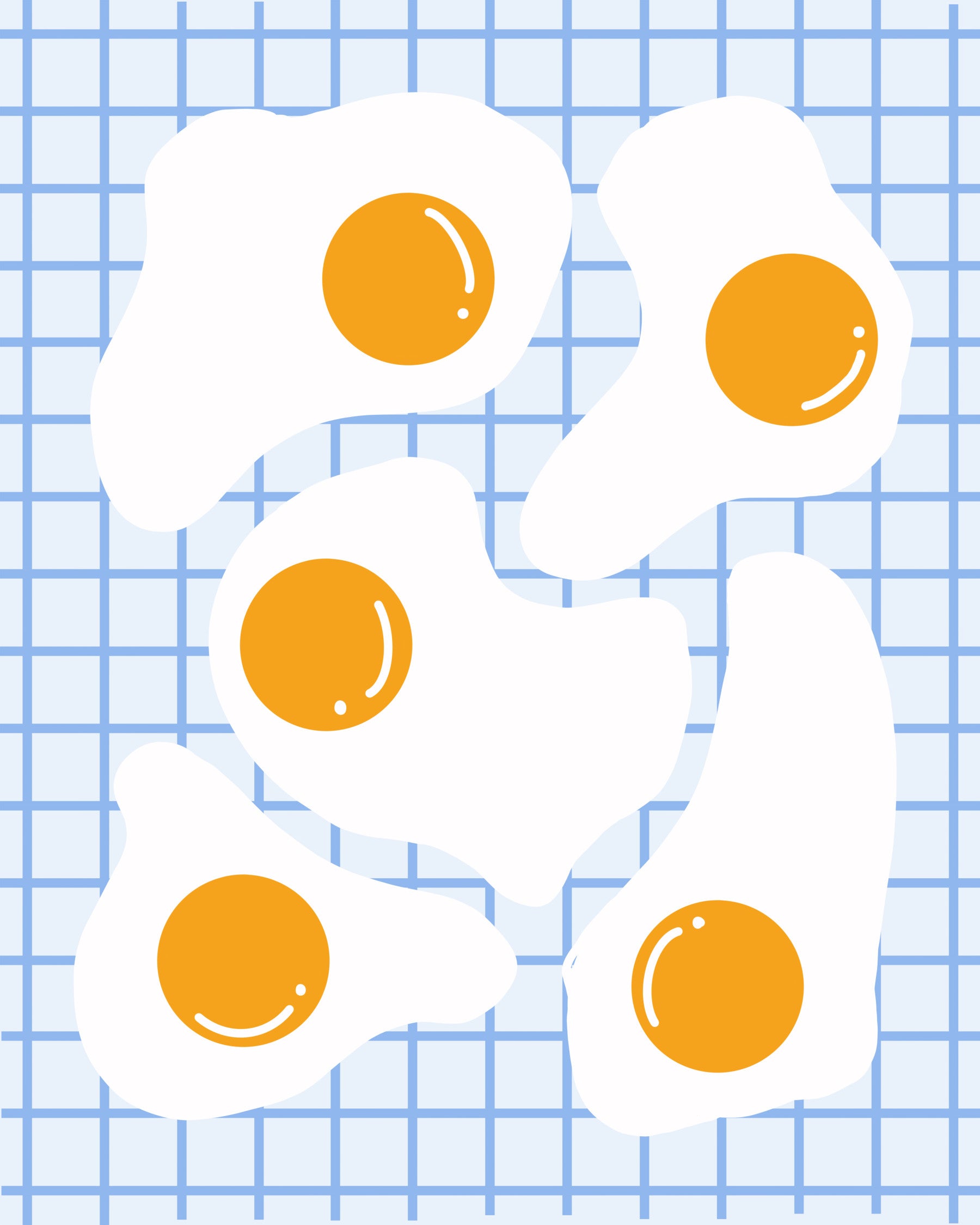 Fresque murale de petit-déjeuner avec œuf au plat
