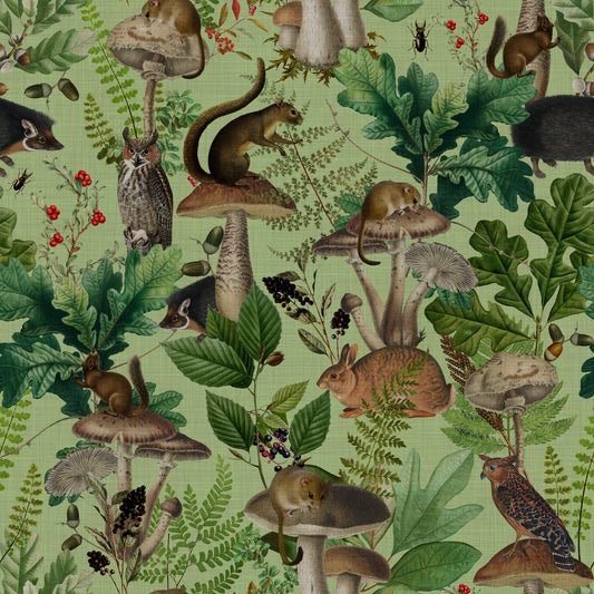 Botanische Waldpilz-Hain-Tapete