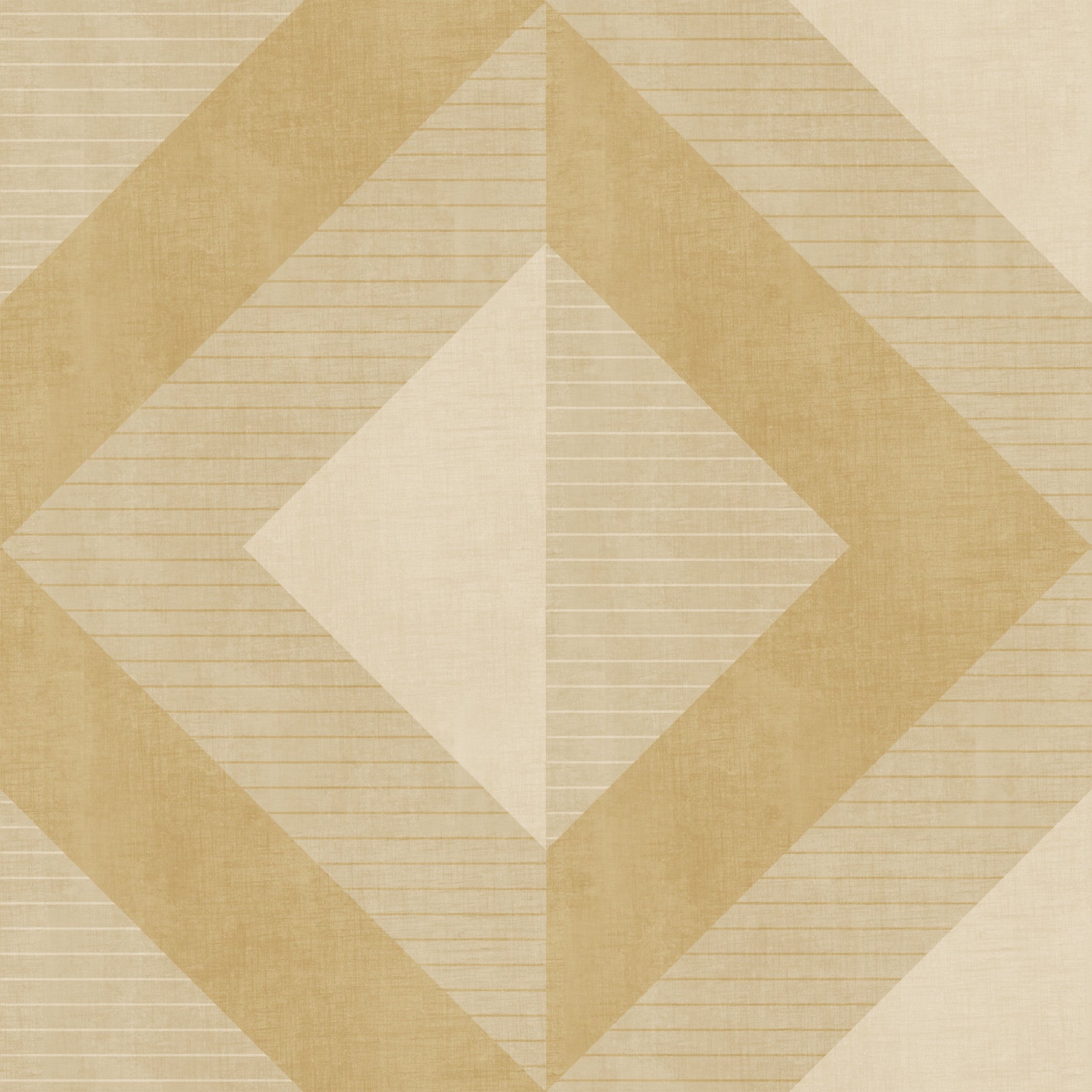 Tapet med gyldent geometrisk diamantmotiv