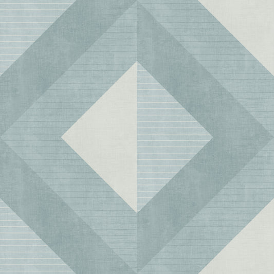 Wandtapete „Cerulean Geometrische Diamantschichten“
