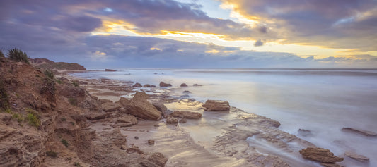 Twilight Shoreline Rocks Wall Mural
